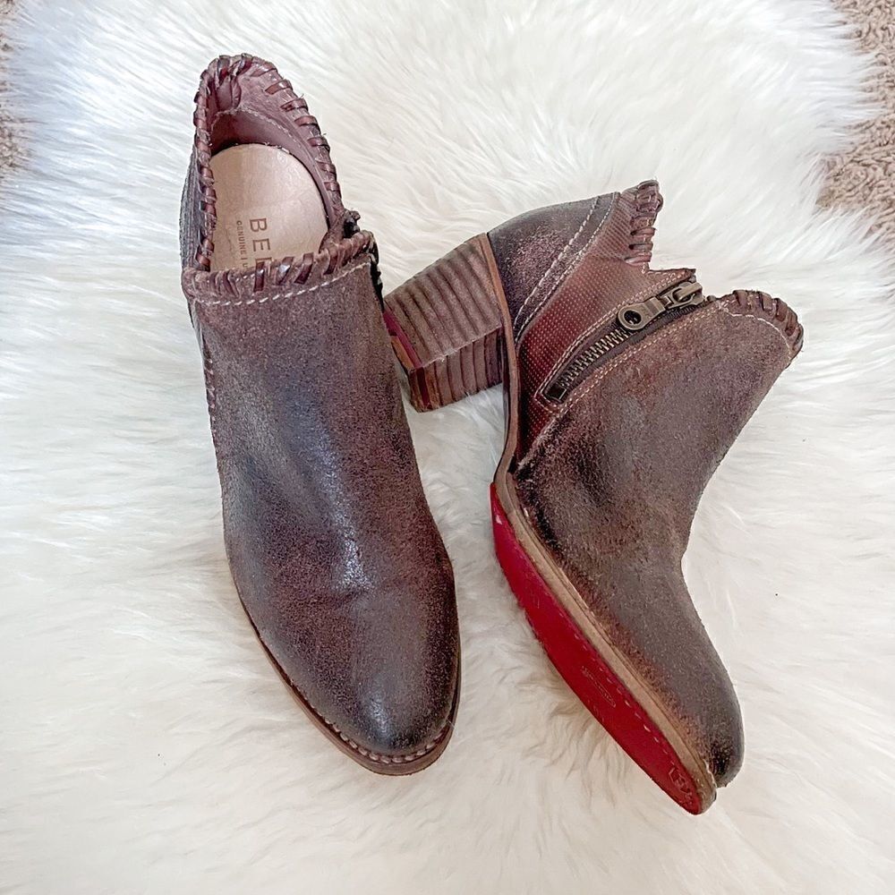Bed Stu Carla Teak Short Ankle Boots 6.5